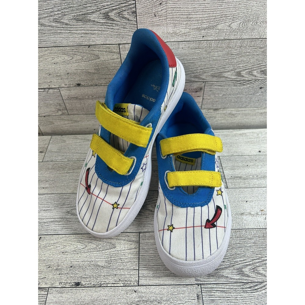 Adidas Vulc Raid3r Mickey Mouse Disney Kids Skateboard Shoes Size 1.5 Boys Girls